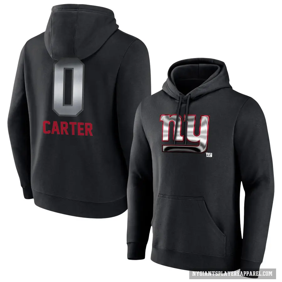 Men's ＃0 Abdul Carter New York Giants Black Midnight Mascot Pullover Hoodie
