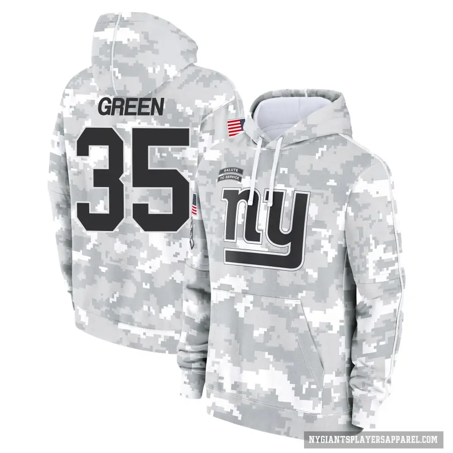 Men's ＃35 Art Green New York Giants Arctic Camo 2024 Salute to Service Club Fleece Pullover Hoodie