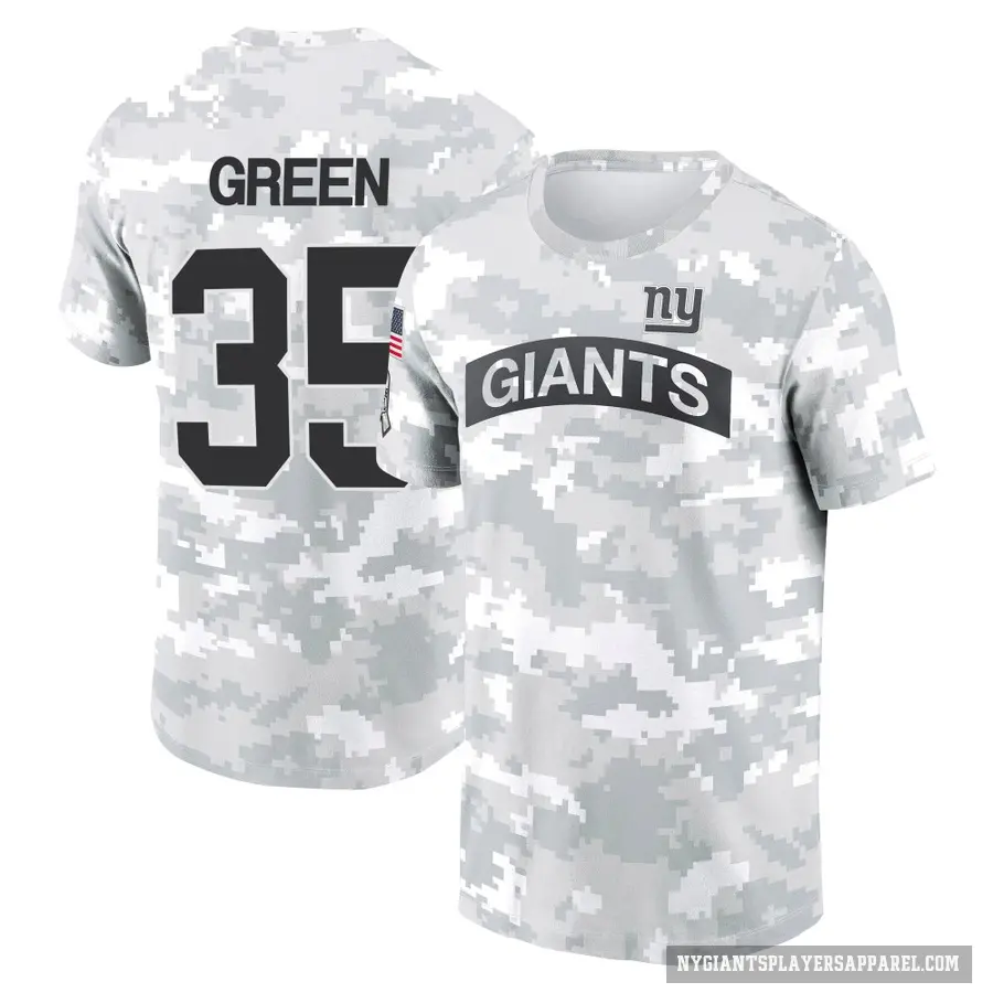 Men's ＃35 Art Green New York Giants Green Arctic Camo 2024 Salute to Service Performance T-Shirt