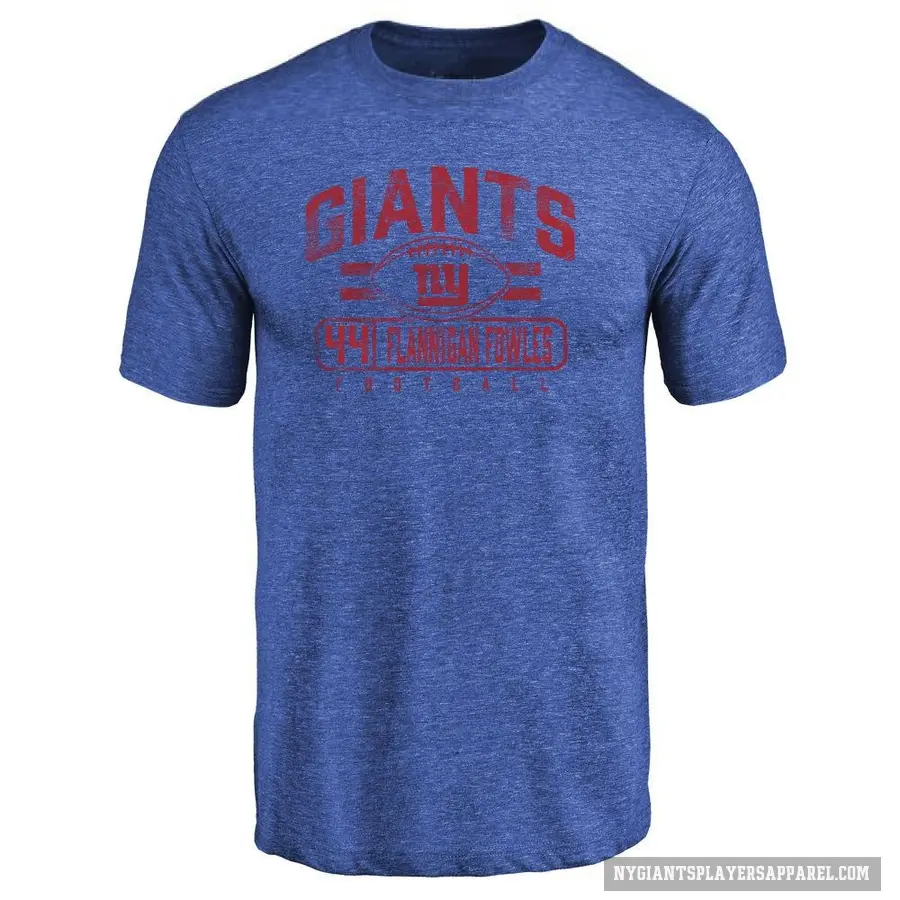Men's ＃44 Demetrius Flannigan-Fowles New York Giants Royal Flanker T-Shirt