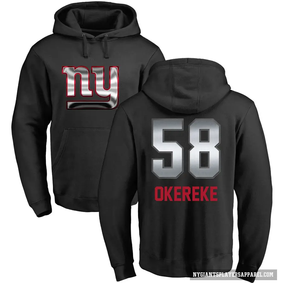 Men's ＃58 Bobby Okereke New York Giants Black Midnight Mascot Pullover Hoodie