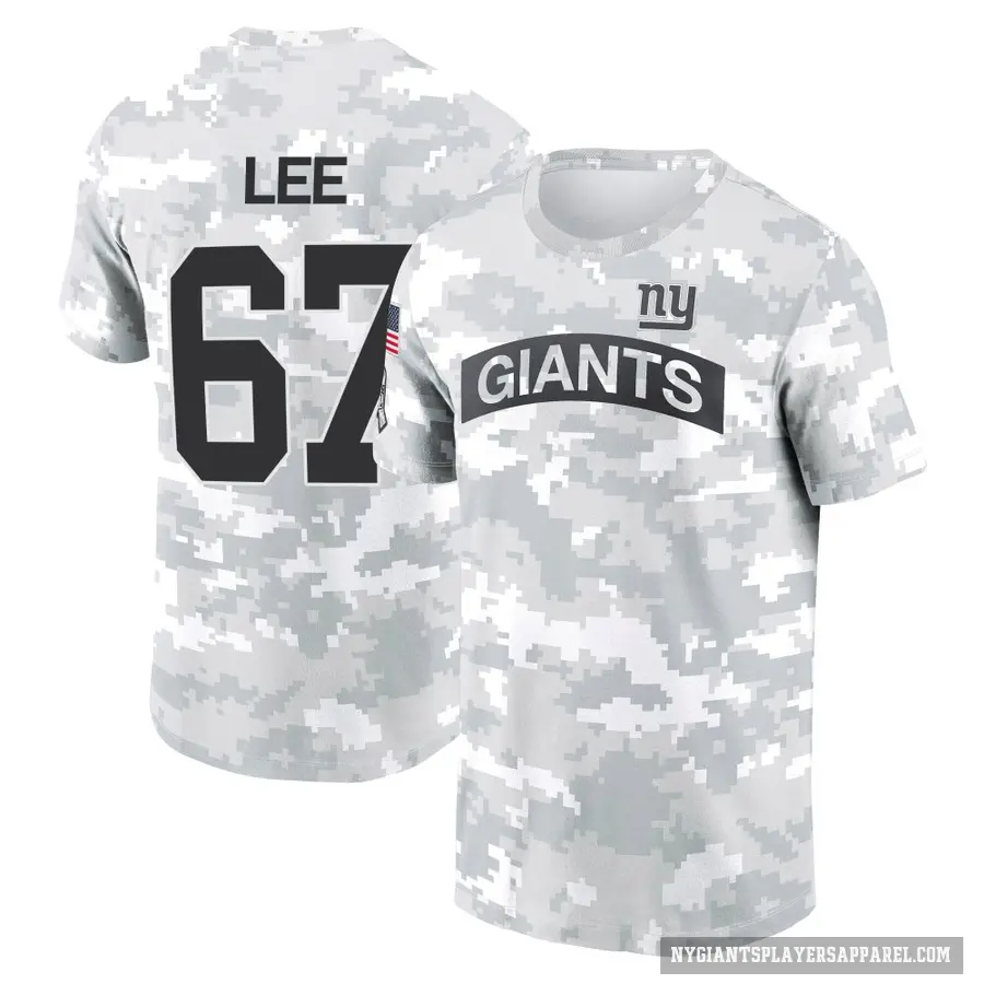 Men's ＃67 Ricky Lee New York Giants Camo Arctic 2024 Salute to Service Performance T-Shirt