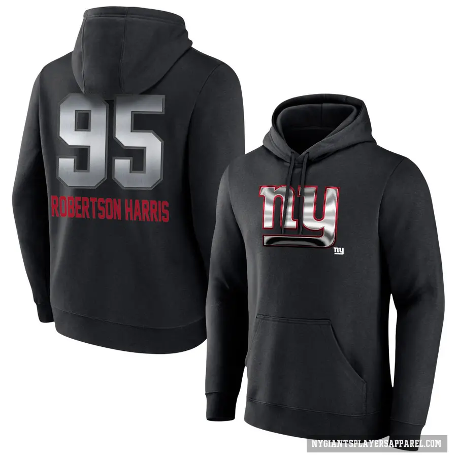 Men's ＃95 Roy Robertson-Harris New York Giants Black Midnight Mascot Pullover Hoodie