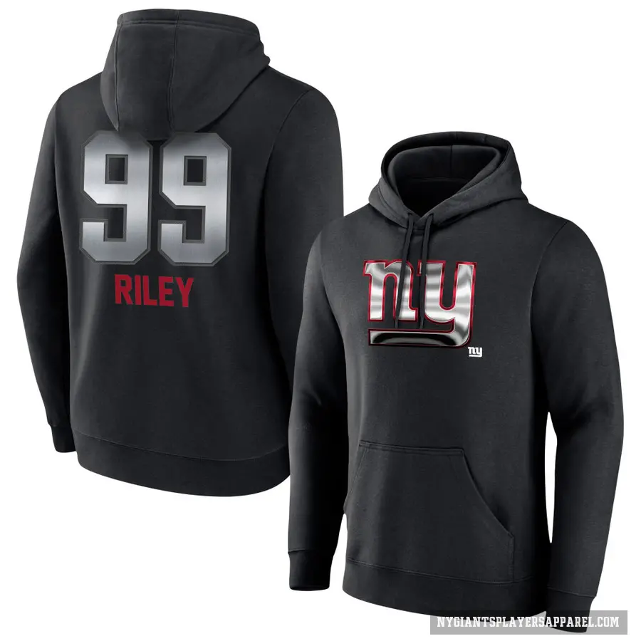 Men's ＃99 Jordon Riley New York Giants Black Midnight Mascot Pullover Hoodie