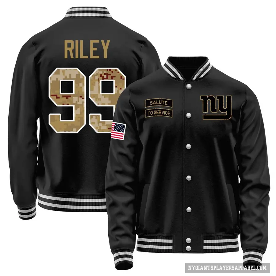 Men's ＃99 Jordon Riley New York Giants Black Salute to Service Sideline Performance Jacket