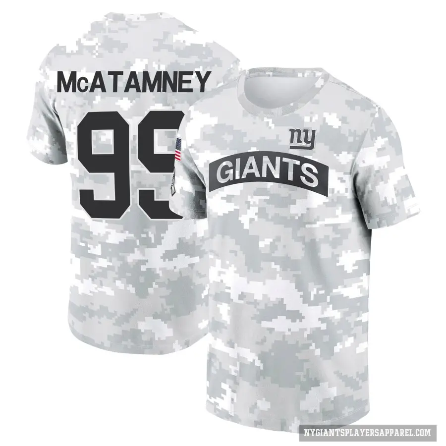 Men's ＃99 Jude McAtamney New York Giants Camo Arctic 2024 Salute to Service Performance T-Shirt