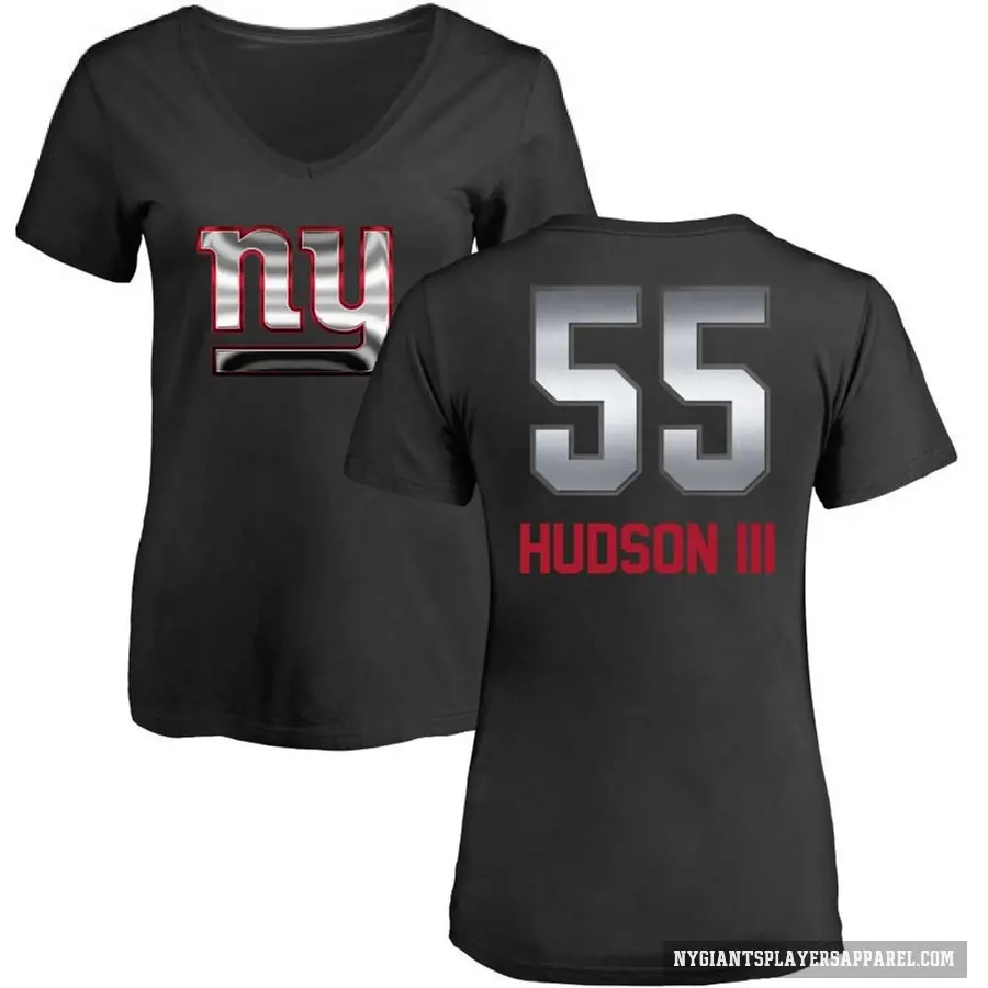 Women's ＃55 James Hudson III New York Giants Black Midnight Mascot T-Shirt