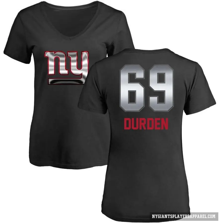 Women's ＃69 Cory Durden New York Giants Black Midnight Mascot T-Shirt