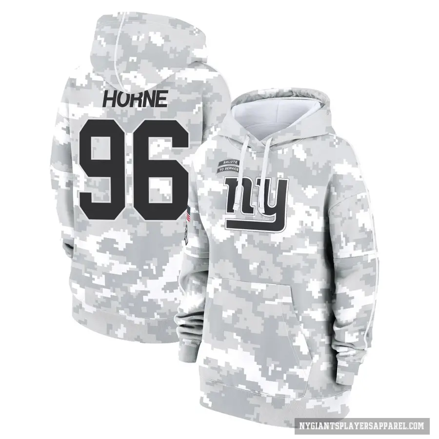 Women's ＃96 Timmy Horne New York Giants Arctic Camo 2024 Salute to Service Club Fleece Pullover Hoodie