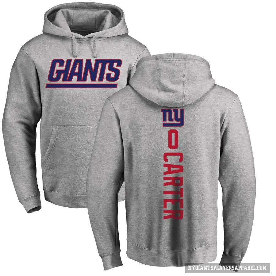 Youth ＃0 Abdul Carter New York Giants Pro Line Ash Backer Pullover Hoodie