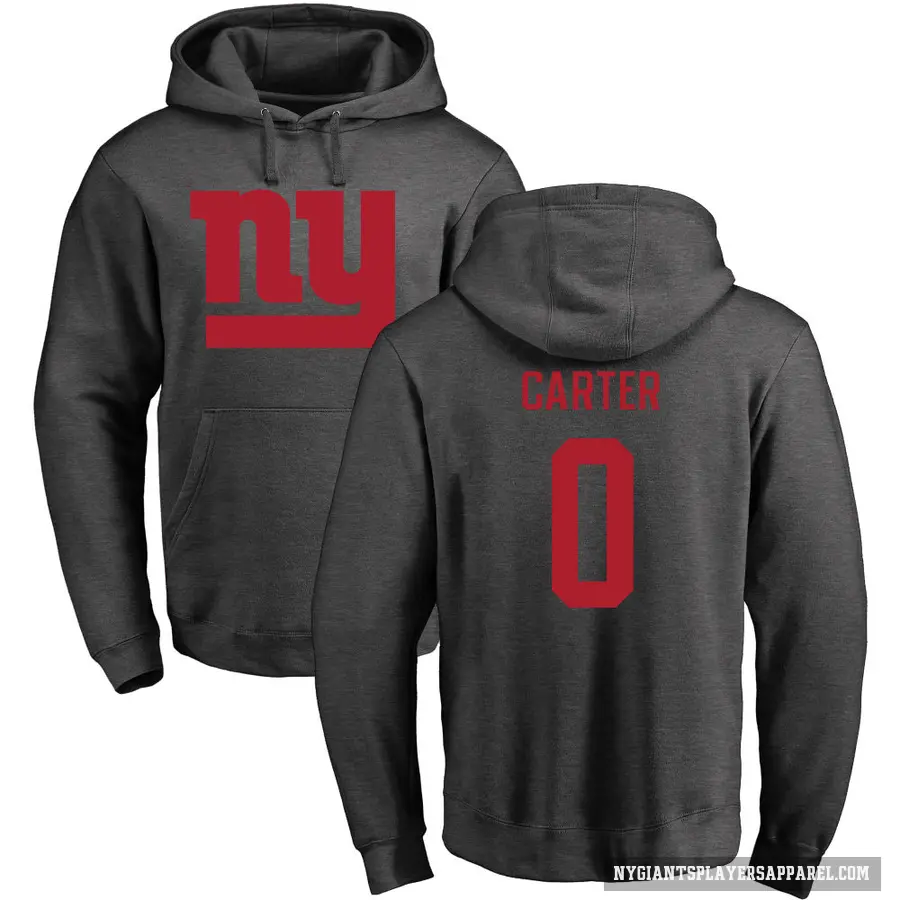Youth ＃0 Abdul Carter New York Giants Pro Line by Branded Ash One Color Pullover Hoodie