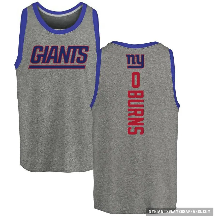 Youth ＃0 Brian Burns New York Giants Ash Backer Tank Top