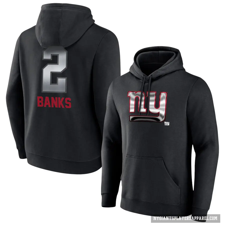 Youth ＃2 Deonte Banks New York Giants Black Midnight Mascot Pullover Hoodie