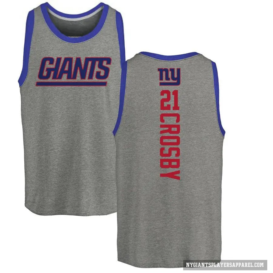 Youth ＃21 Mason Crosby New York Giants Ash Backer Tank Top