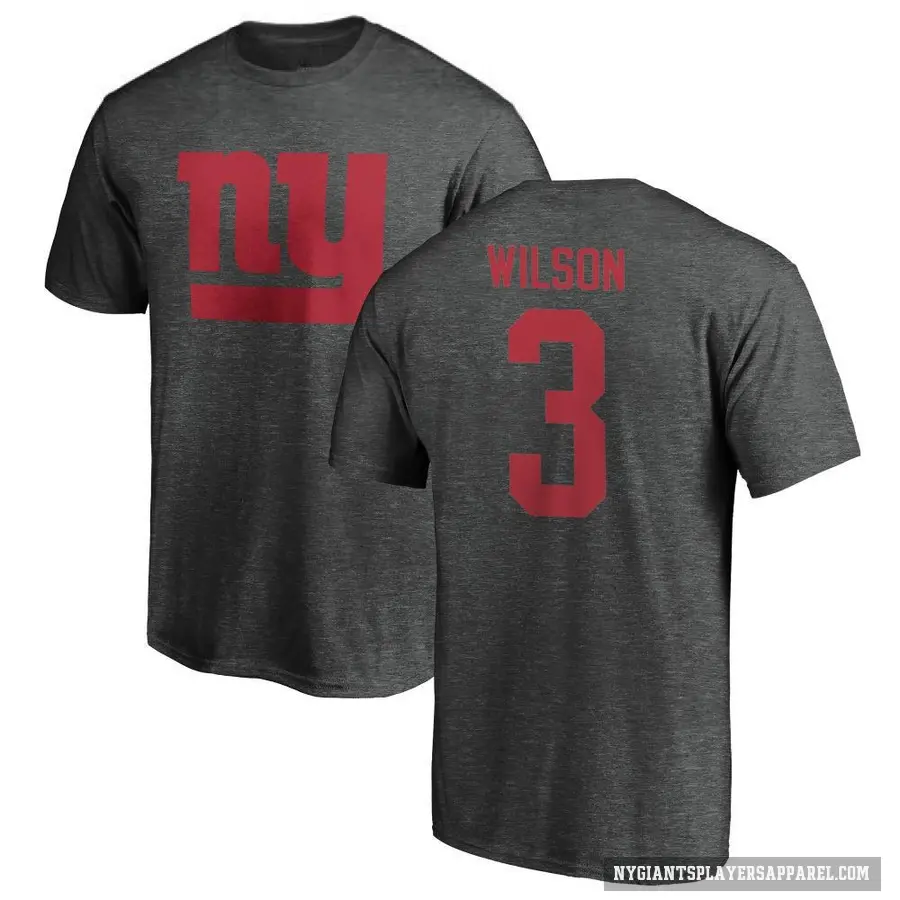 Youth ＃3 Russell Wilson New York Giants Ash One Color T-Shirt
