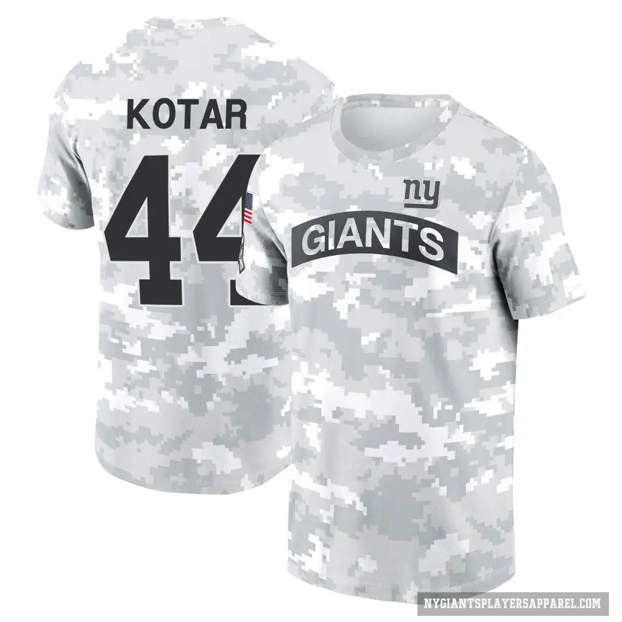 Youth ＃44 Doug Kotar New York Giants Camo Arctic 2024 Salute to Service Performance T-Shirt