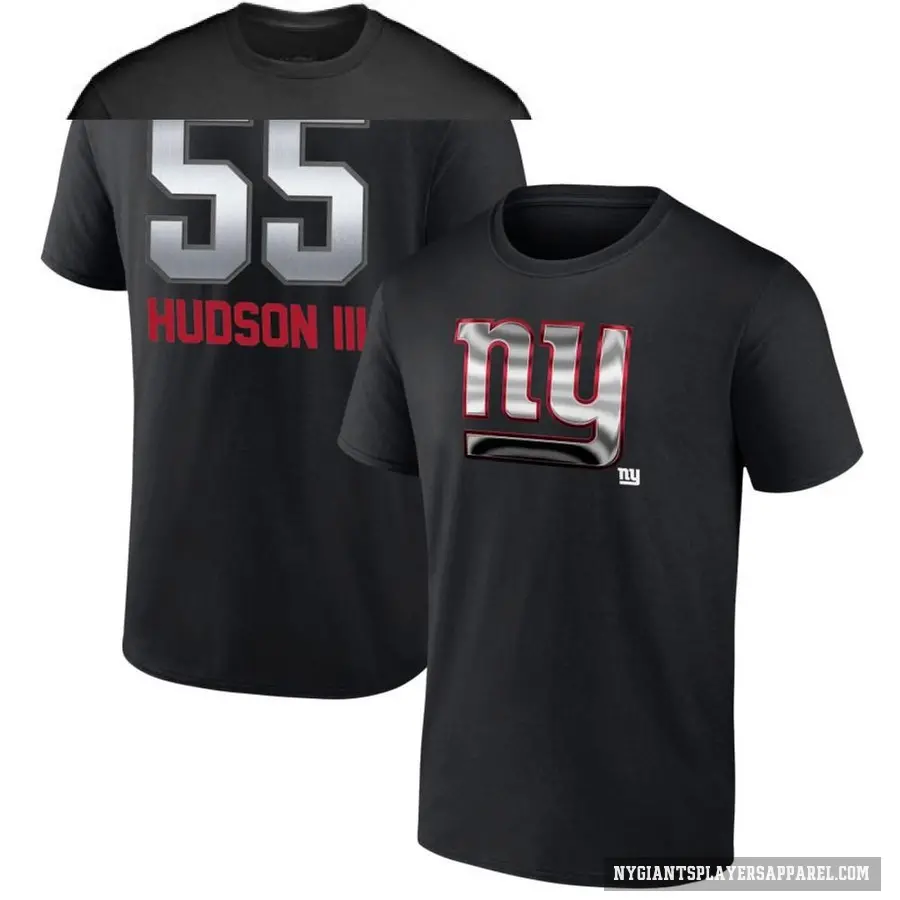 Youth ＃55 James Hudson III New York Giants Black Midnight Mascot T-Shirt