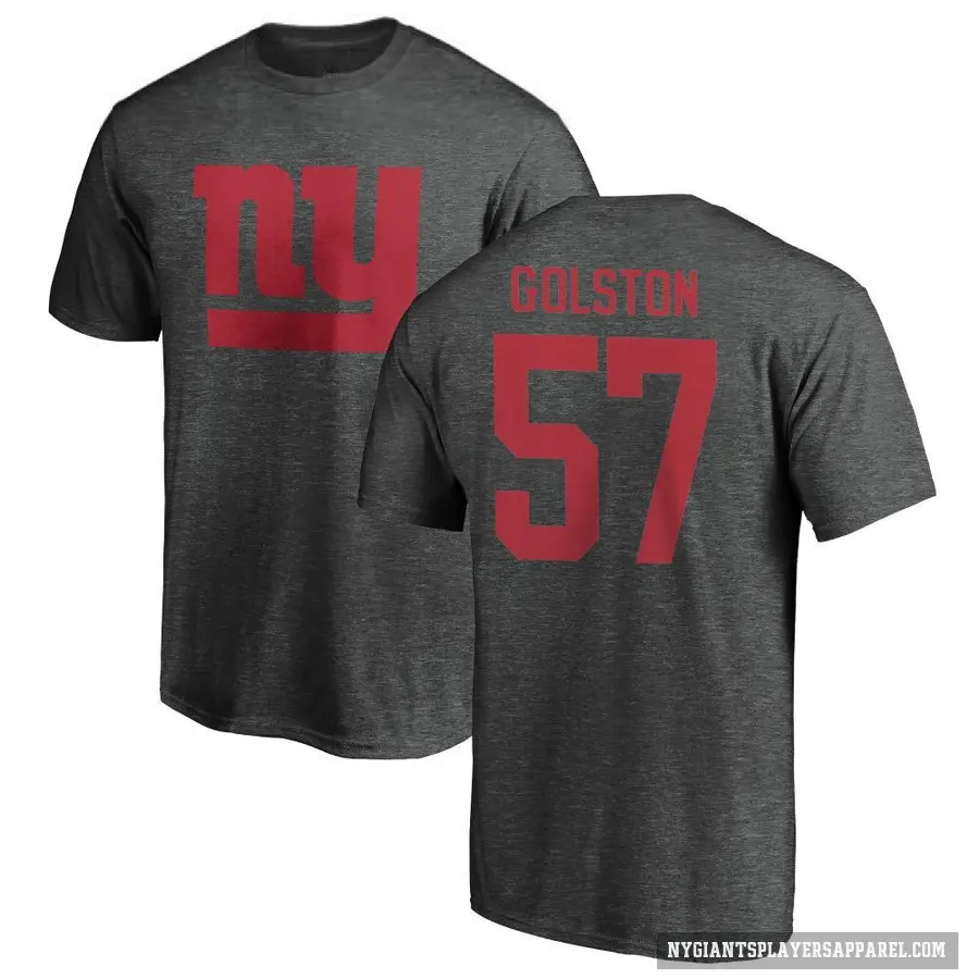Youth ＃57 Chauncey Golston New York Giants Ash One Color T-Shirt