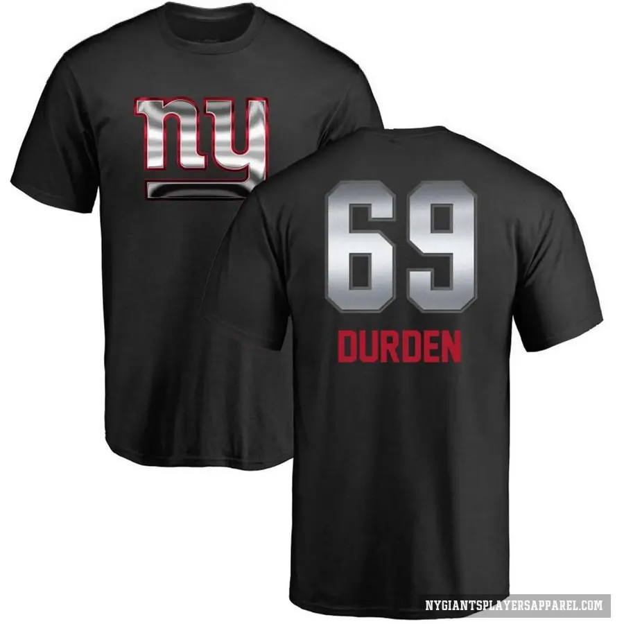 Youth ＃69 Cory Durden New York Giants Black Midnight Mascot T-Shirt