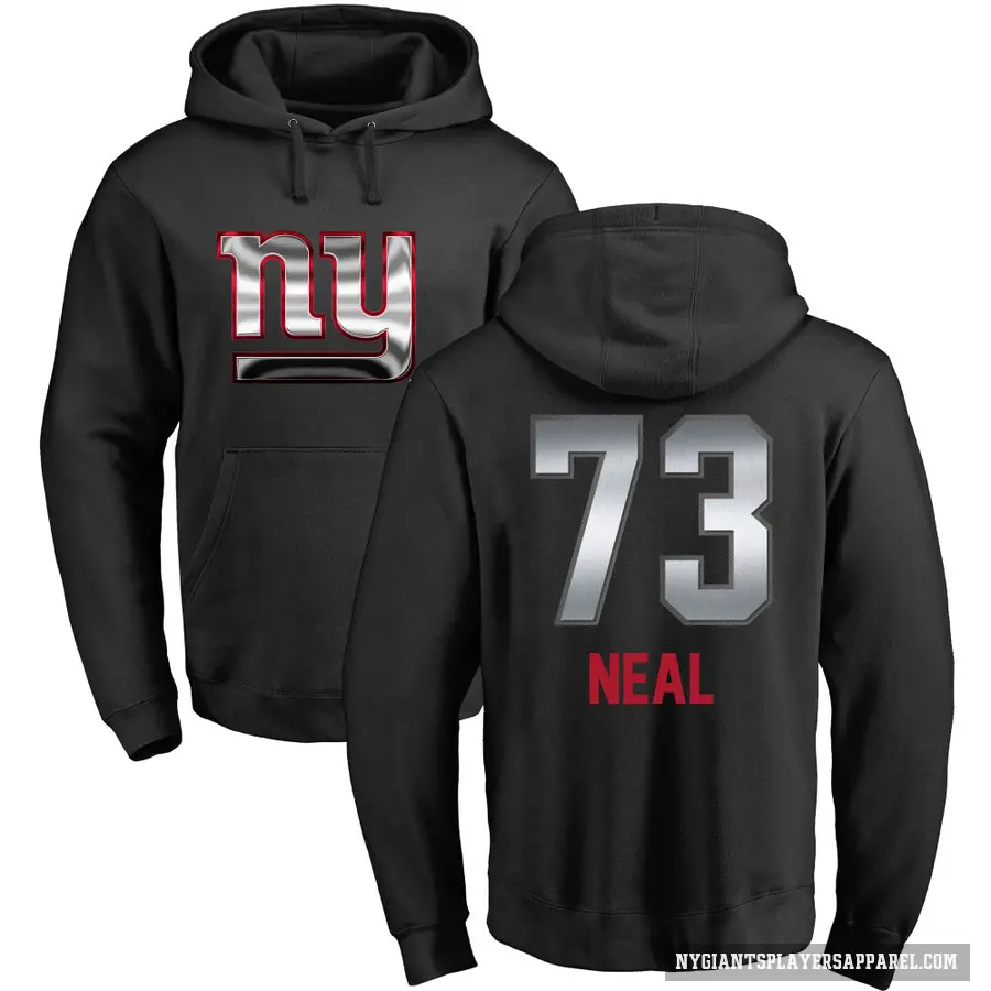Youth ＃73 Evan Neal New York Giants Black Midnight Mascot Pullover Hoodie