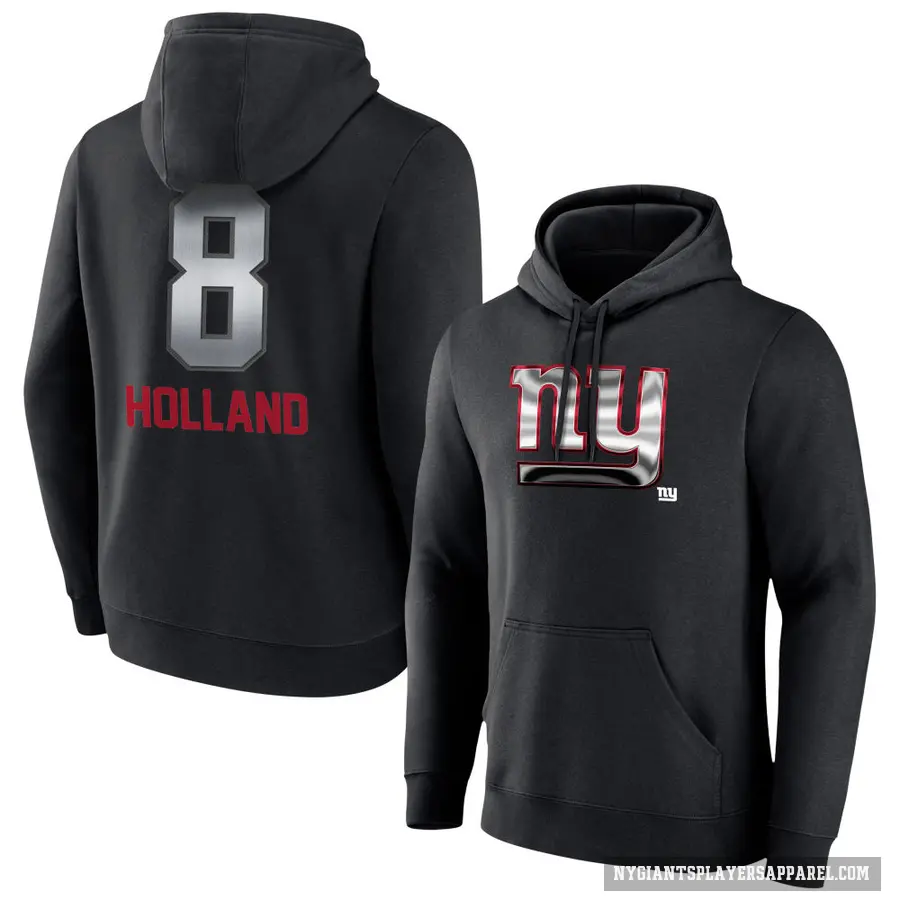 Youth ＃8 Jevon Holland New York Giants Black Midnight Mascot Pullover Hoodie