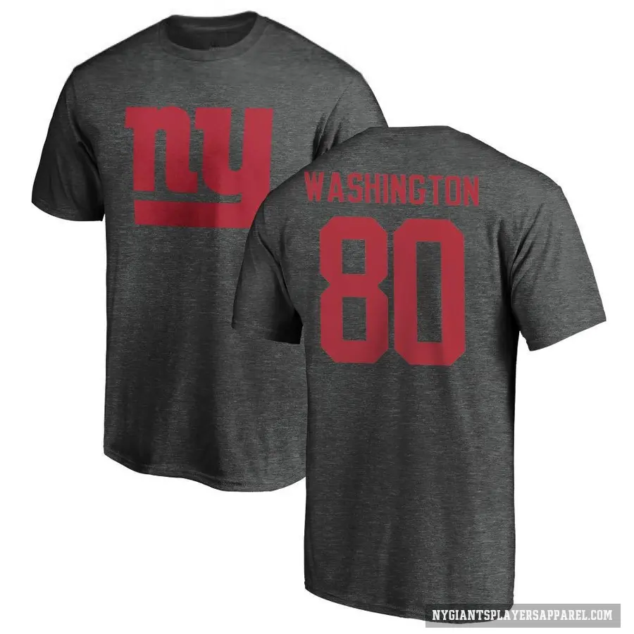 Youth ＃80 Montrell Washington New York Giants Ash One Color T-Shirt