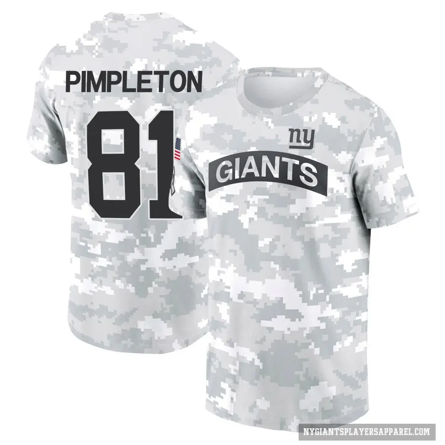Youth ＃81 Kalil Pimpleton New York Giants Camo Arctic 2024 Salute to Service Performance T-Shirt