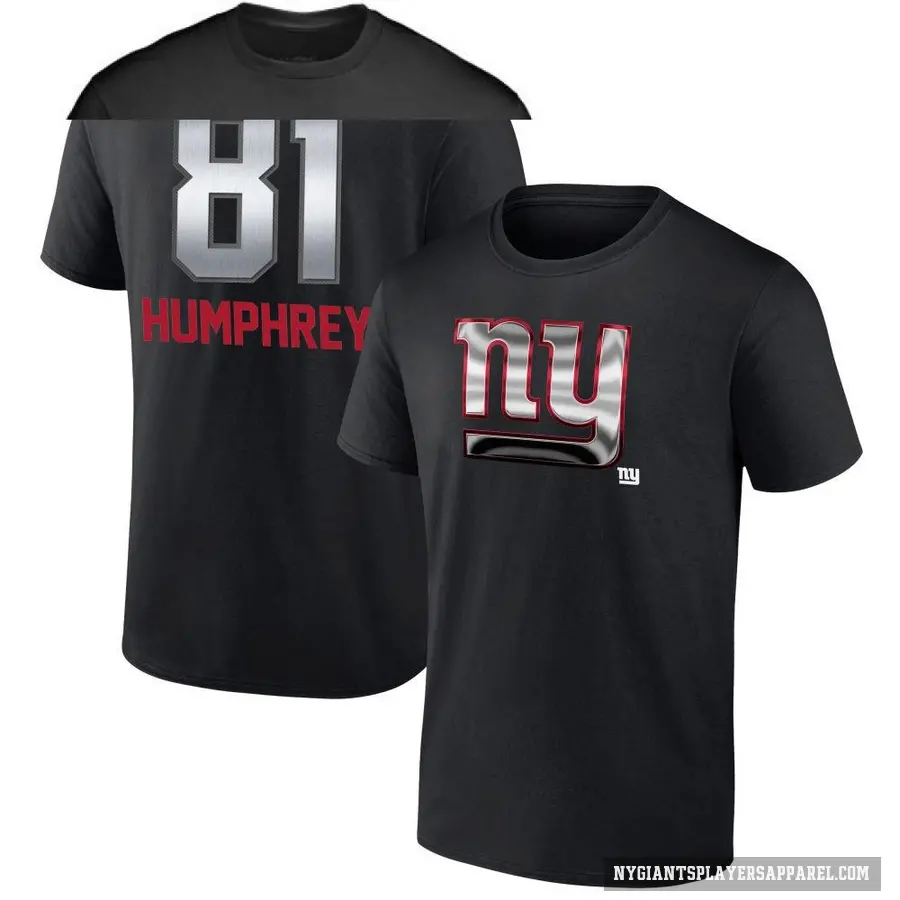 Youth ＃81 Lil'Jordan Humphrey New York Giants Black Midnight Mascot T-Shirt