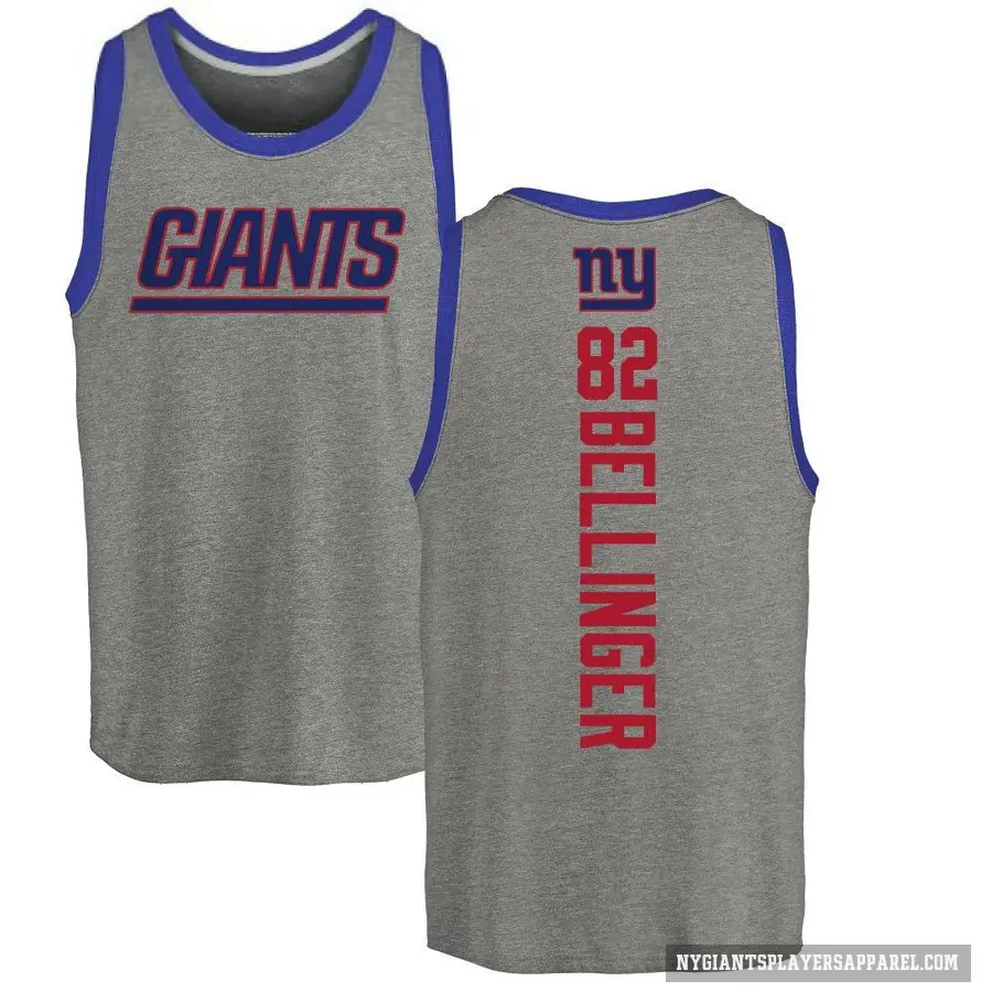 Youth ＃82 Daniel Bellinger New York Giants Ash Backer Tank Top