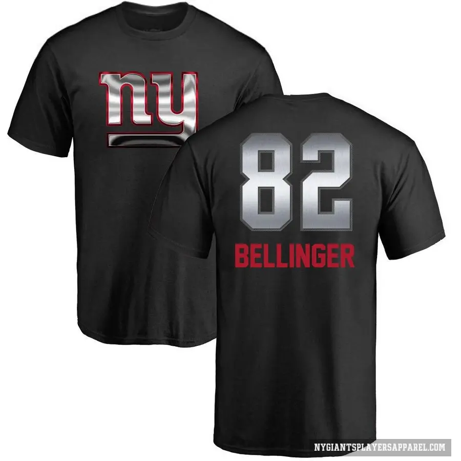 Youth ＃82 Daniel Bellinger New York Giants Black Midnight Mascot T-Shirt