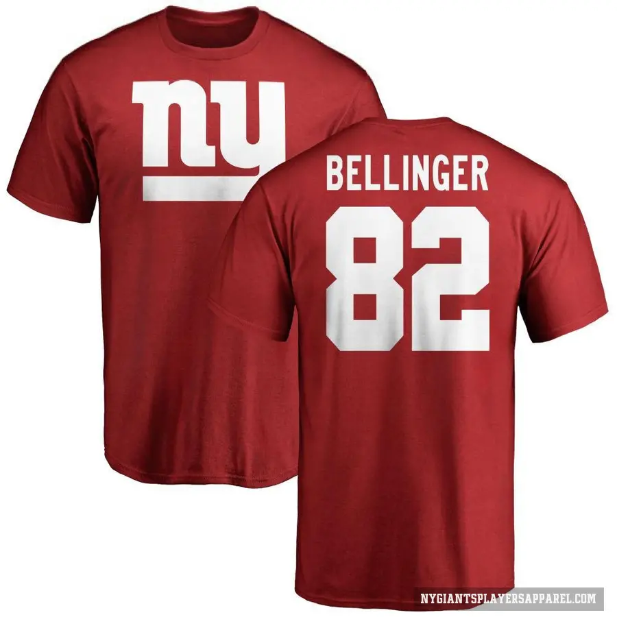 Youth ＃82 Daniel Bellinger New York Giants Red Logo T-Shirt