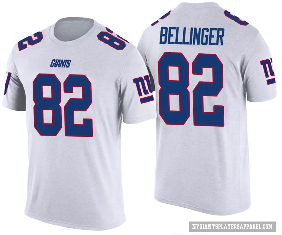 Youth ＃82 Daniel Bellinger New York Giants White Color Rush T-Shirt