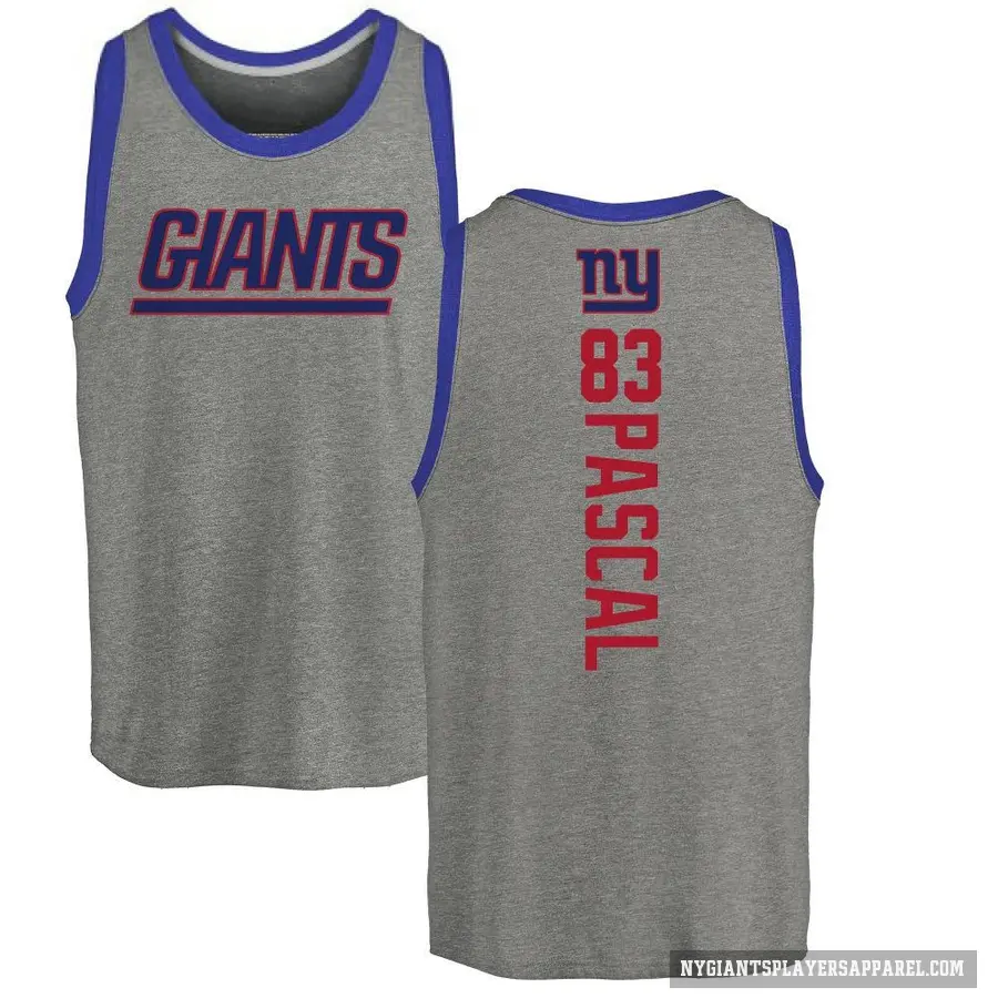 Youth ＃83 Zach Pascal New York Giants Ash Backer Tank Top