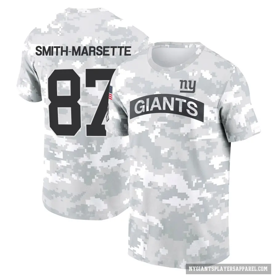 Youth ＃87 Ihmir Smith-Marsette New York Giants Camo Arctic 2024 Salute to Service Performance T-Shirt