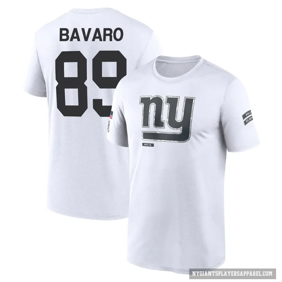 Youth ＃89 Mark Bavaro New York Giants White 2024 Salute to Service Performance T-Shirt
