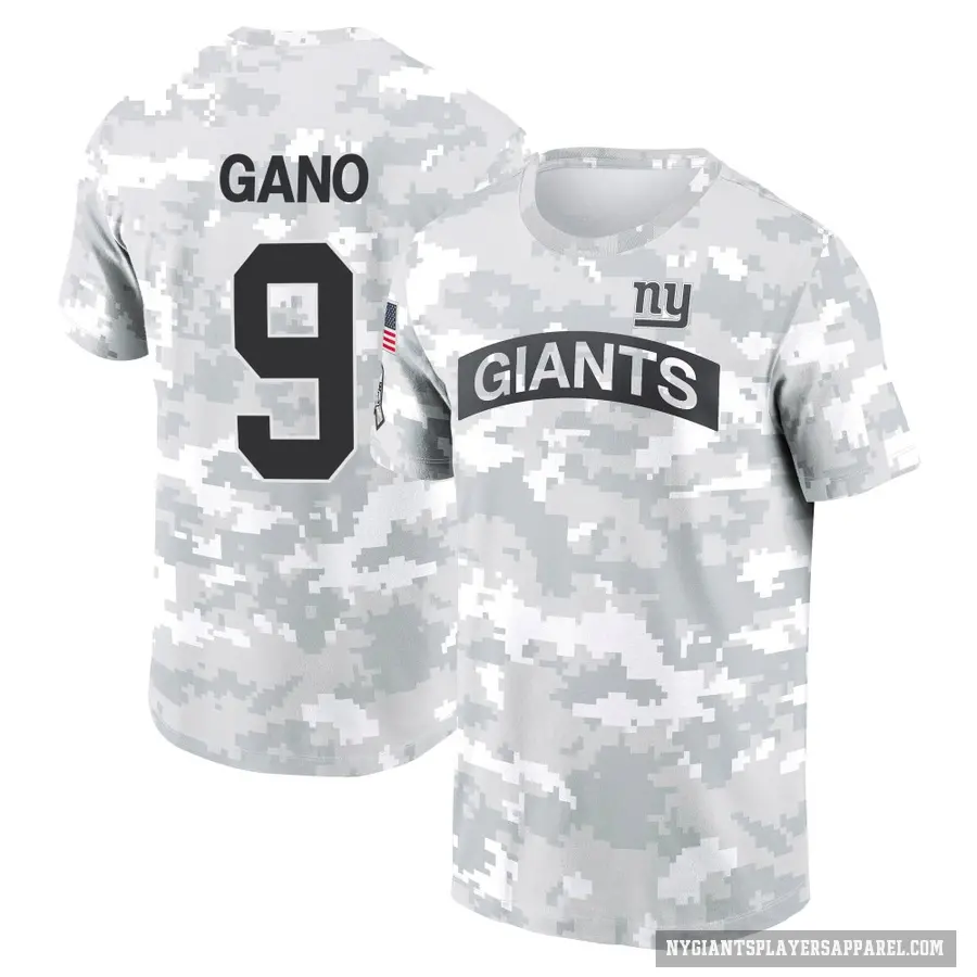 Youth ＃9 Graham Gano New York Giants Camo Arctic 2024 Salute to Service Performance T-Shirt
