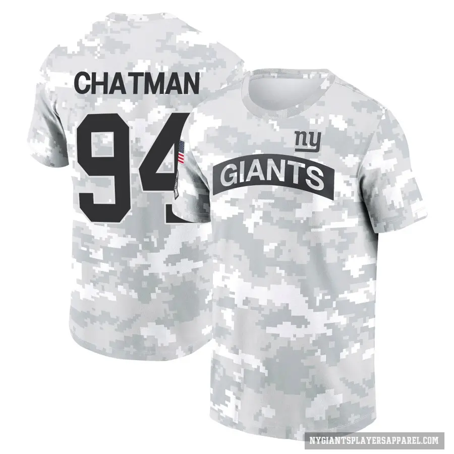Youth ＃94 Elijah Chatman New York Giants Camo Arctic 2024 Salute to Service Performance T-Shirt