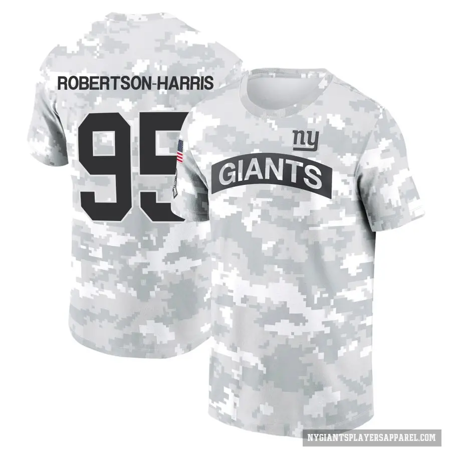 Youth ＃95 Roy Robertson-Harris New York Giants Camo Arctic 2024 Salute to Service Performance T-Shirt
