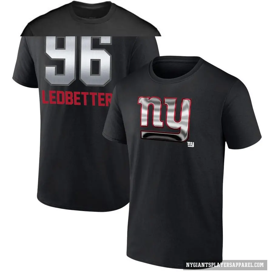 Youth ＃96 Jeremiah Ledbetter New York Giants Black Midnight Mascot T-Shirt