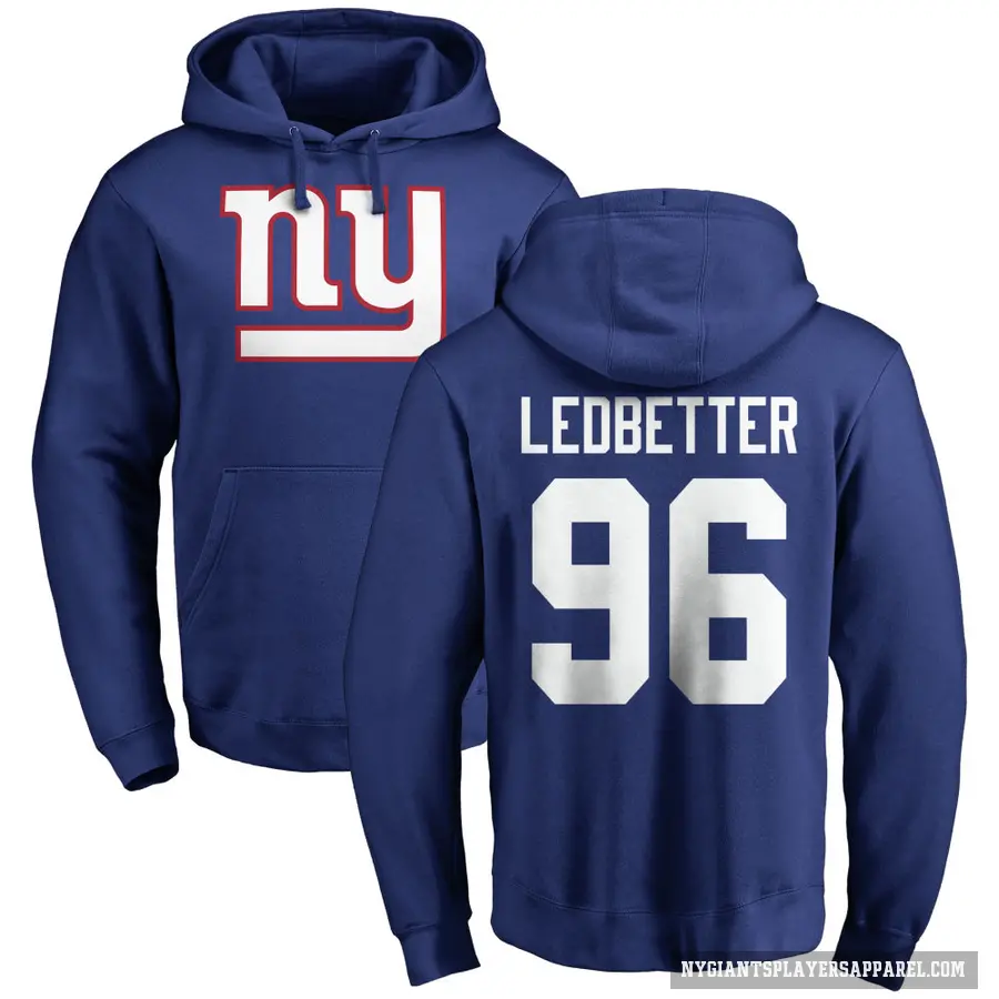 Youth ＃96 Jeremiah Ledbetter New York Giants Royal Pro Line Logo Pullover Hoodie