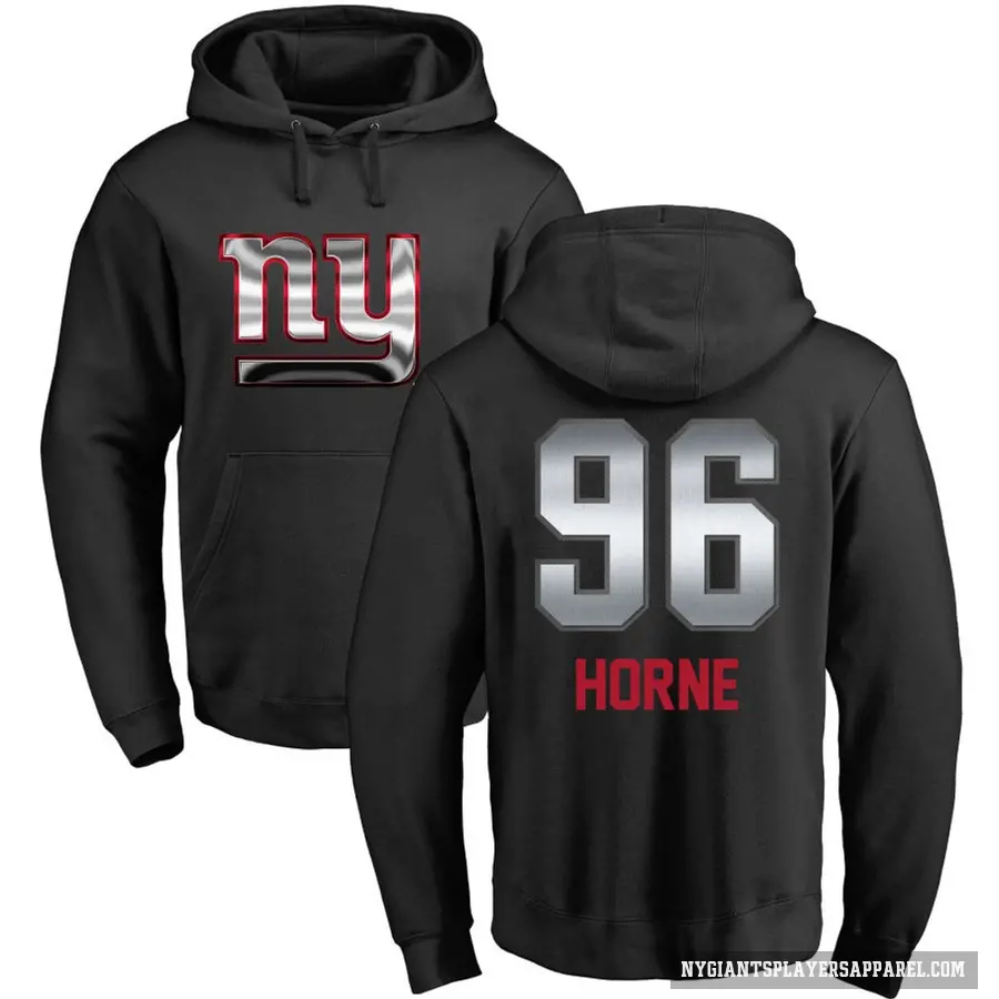 Youth ＃96 Timmy Horne New York Giants Black Midnight Mascot Pullover Hoodie
