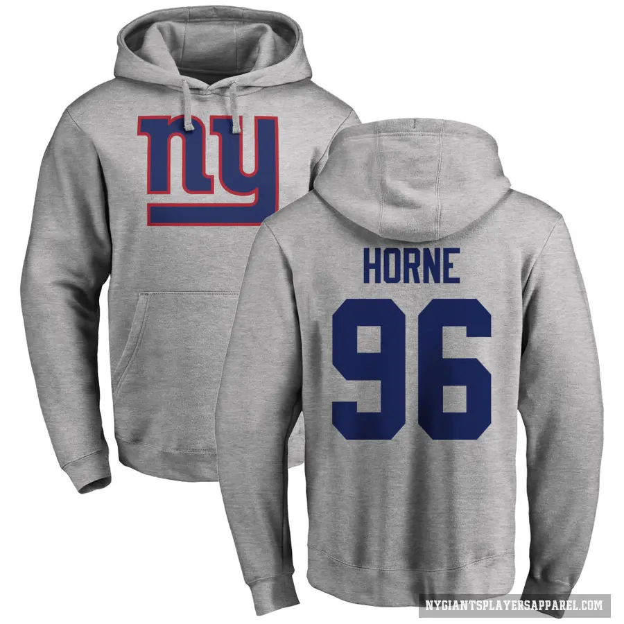Youth ＃96 Timmy Horne New York Giants Pro Line Ash Name & Number Logo Pullover Hoodie
