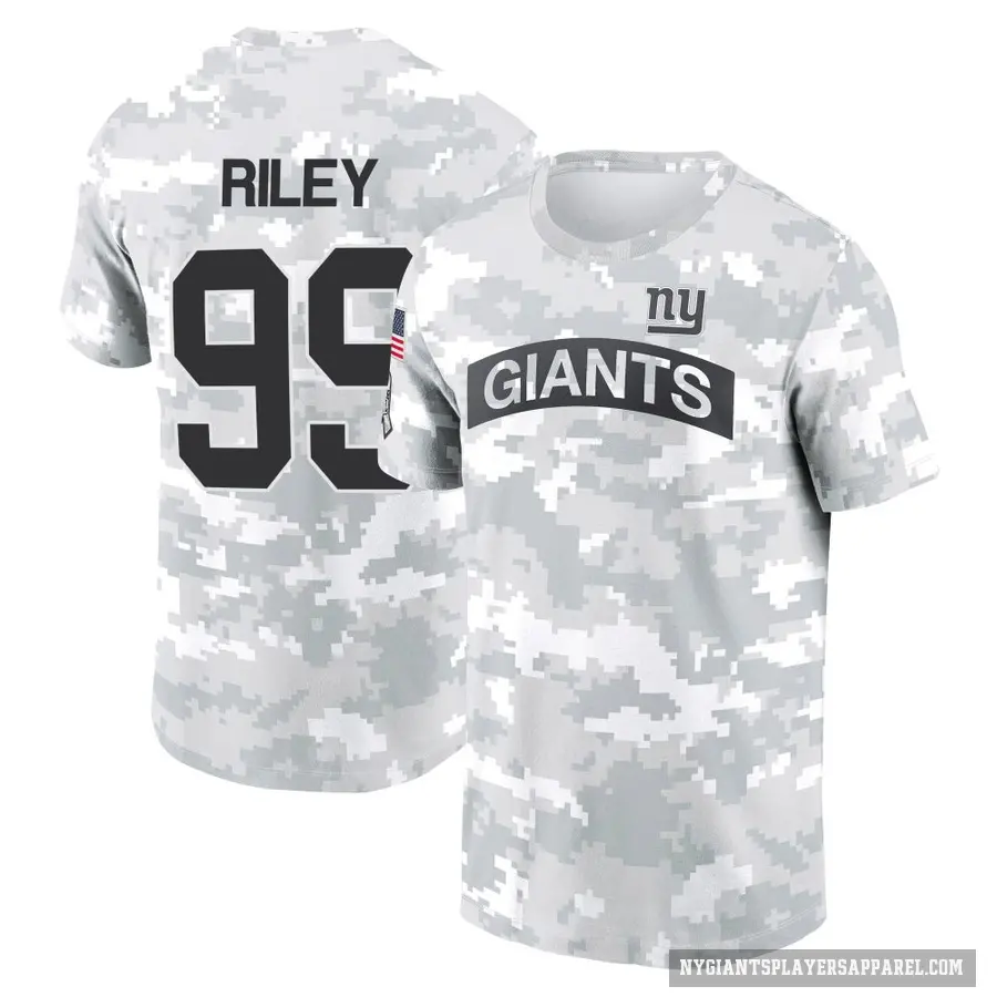 Youth ＃99 Jordon Riley New York Giants Camo Arctic 2024 Salute to Service Performance T-Shirt